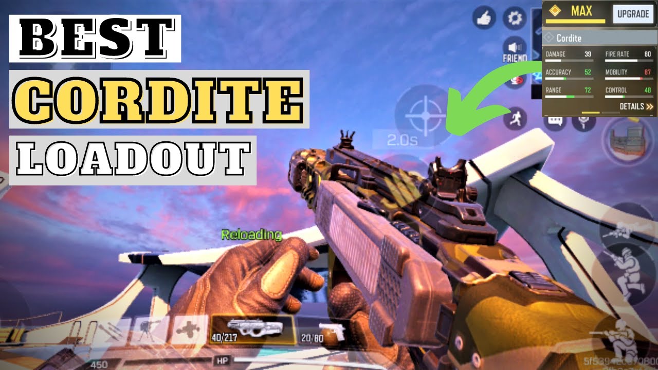CORDITE Best Gunsmith Attachments Will Give Zero Recoil |  Zero Recoil + Fast ADS CORDITE Loadout!!