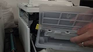How to replace the waste bottle for the HP M553 M554 or M555 color laser printers