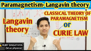 Langavin theory of paramagnetism||curie law or classical theory of paramagnetism ||for m.sc physics