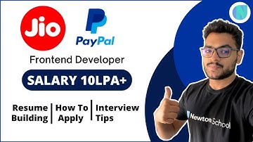 PayPal & Jio Hiring For Front-End Developer (Freshers & Experienced) | Salary - 10 LPA+ 🔥