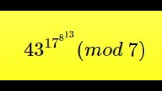 Modular Exponent Tower (error at 1:19 - I use 18 instead of 8)