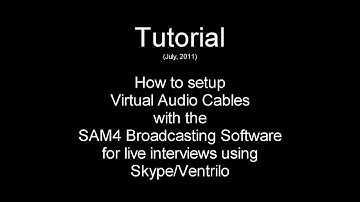 Tutorial: Setup Virtual Audio Cable and SAM4 for interviews with Skype/Ventrilo