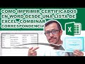 ¿Cómo #IMPRIMIR #DIPLOMAS en #WORD de forma #AUTOMATICA desde una lista de nombres de #EXCEL