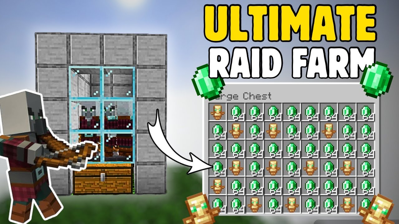 Ultimate Raid XP From || In Minecraft PE 1.21 - YouTube