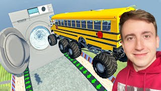 ŠÍLENÉ EXPERIMENTY S OBŘÍ PRAČKOU ! (Crash Test Simulator)