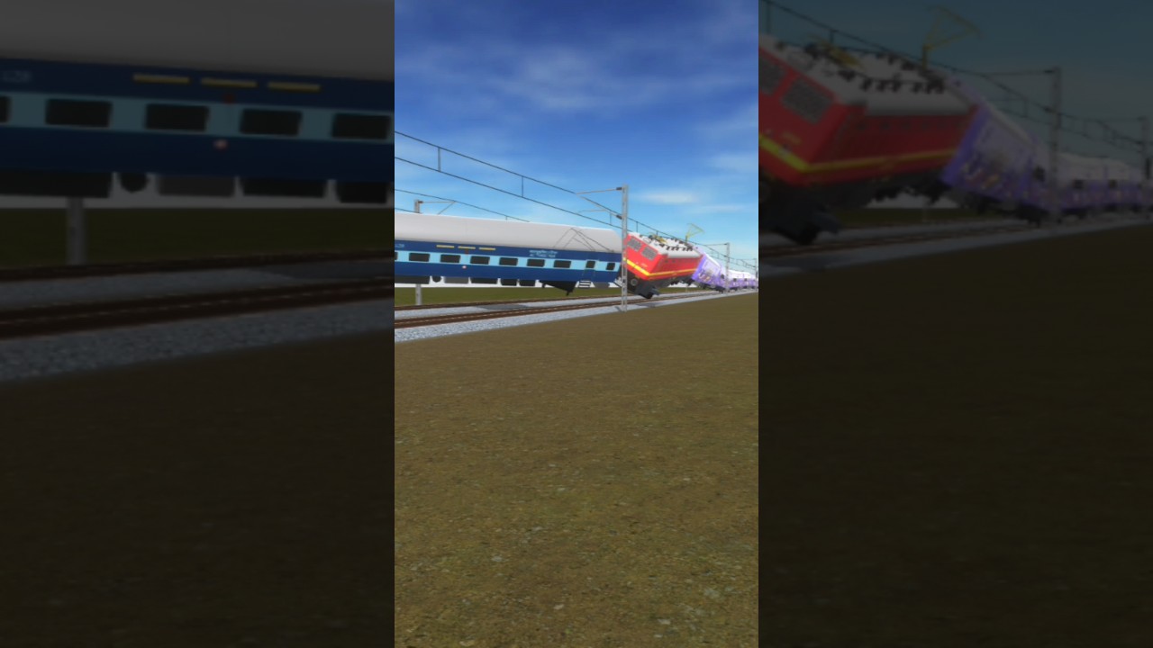 Indian train crossing 3D