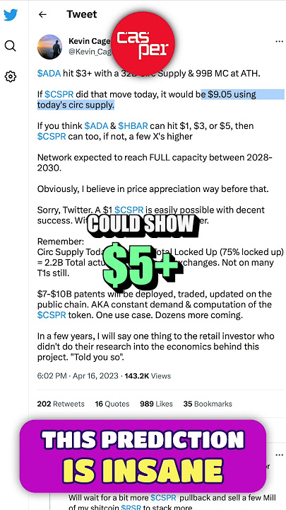This Casper Price Prediction Will Shock You #shorts #casper #cspr