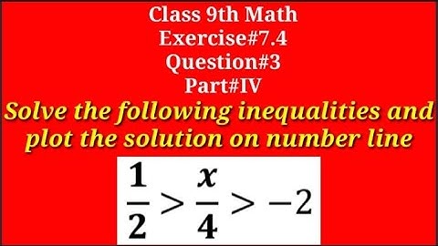 Solve the following ineqalities and plot the solution on number line || Qazi Math Academy