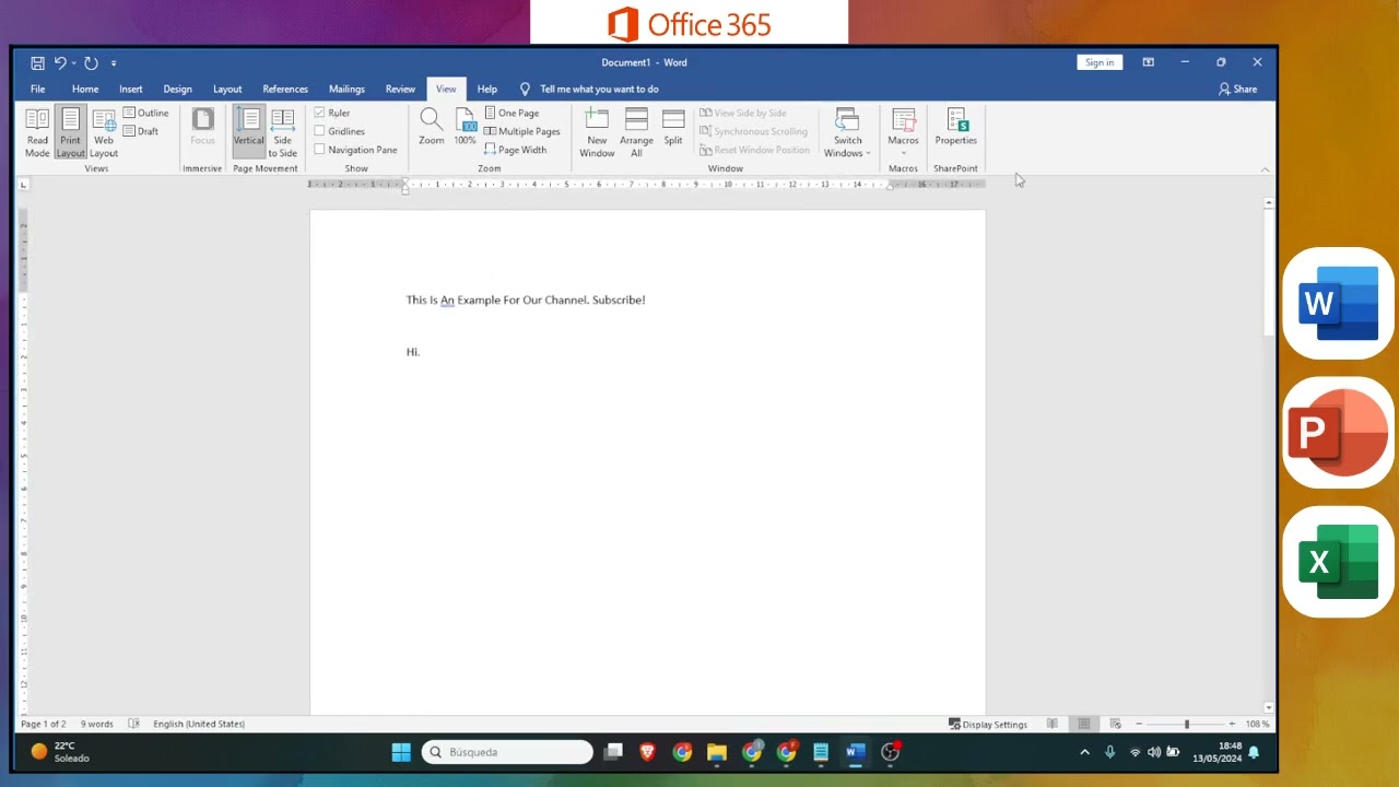 So zeigen Sie das Lineal im Word Office Tutorial an