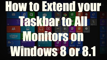 HOW-TO: Extend the Windows Taskbar to all Monitors in Windows 8/8.1