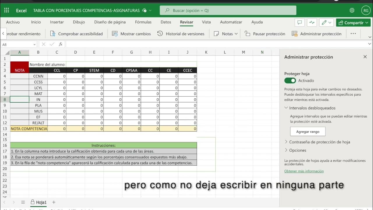 Cómo bloquear celdas en EXCEL. Bloqueo de hojas. RANGO. YouTube