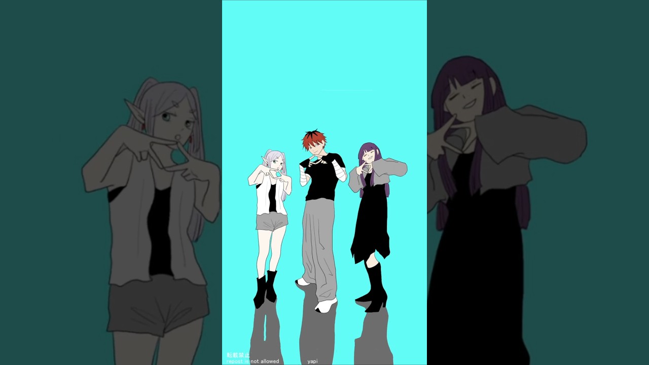 【フリーレン】FRIEREN×Blue Jeans【手描きダンストレス】#shorts ＃フリーレン#Blue Jeans