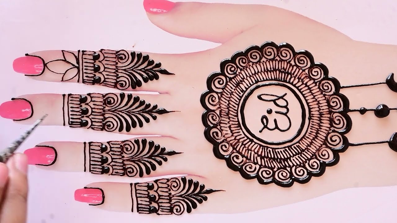 Easy and Simple Eid Mehndi Design for back hand 