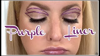 Purple Graphic Liner Makeup Tutorial #Makeup #MakeupTutorial #Tutorial
