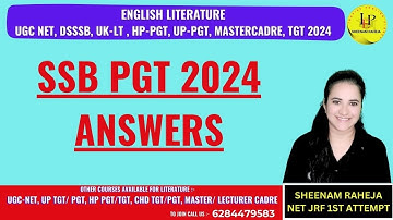 SSB PGT English 2024 paper solution #hpsc #ssb #mastercadre #ugcnetenglish #previousyearquestions
