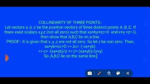 collinearity of three points