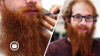 Barber Helps Man Realize His Incredible Beard Potential