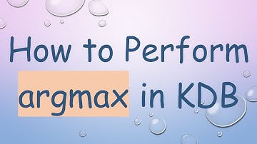 How to Perform argmax in KDB
