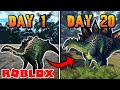 I Survived 20 DAYS as a STEGOSAURUS in Roblox!