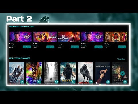 How To Create a Responsive Movie Website Using HTML CSS only | Create a Movie Website part 2 |
