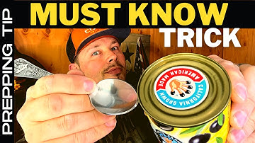 How To Open A Can In An Emergency WITH A SPOON | Prepping Tip | SHTF Tip