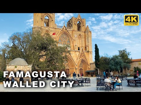 Famagusta City Center, Cyprus Walking Tour 2022 | 4K
