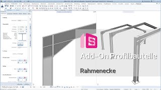 Allplan Add-On Profilbauteile | Rahmenecke