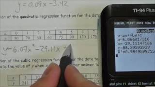 Polynomial Regression Equations - Lesson