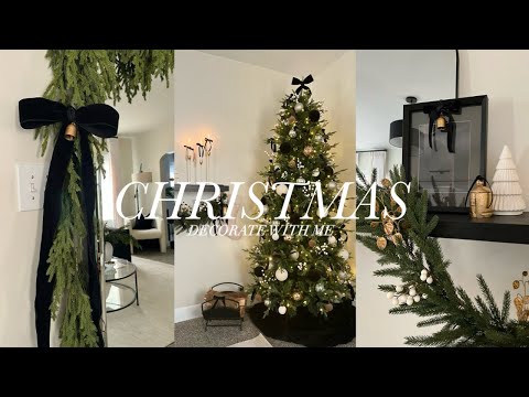 CHRISTMAS DECORATE WITH ME 2025 |MODERN CLASSIC LIVING ROOM MAKEOVER |DECORATING IDEAS+ HOLIDAY DIYs