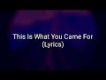 Calvin Harris - This Is What You Came For ft. Rihanna (Lyrics)
