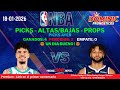MIS 3 PARTIDOS 🏀 PRONOSTICOS NBA HOY 🏀 6 PICKS GRATIS 🏀  18-01-2026 #NBA #PICKS #PARLEY #PROPS 🔥🏀🔥