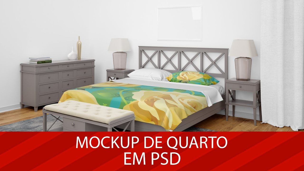 Download Baixar Mockup De Quarto Em Psd Youtube PSD Mockup Templates