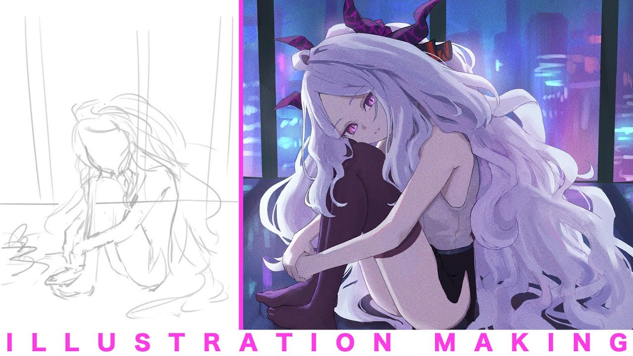 イラストメイキング - Illustration making ブルアカ 空崎ヒナ Blue