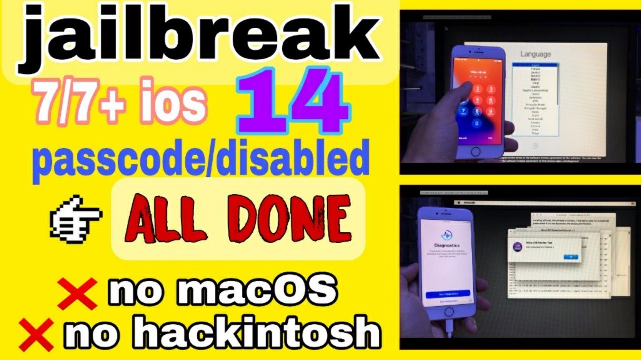 [Windows] Jailbreak iPhone 7/7+ Passcode/Disabled iOS 14.4.1 | #FREE
