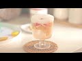 vlog|夏日桃子汽水&amp;桃子牛奶小方