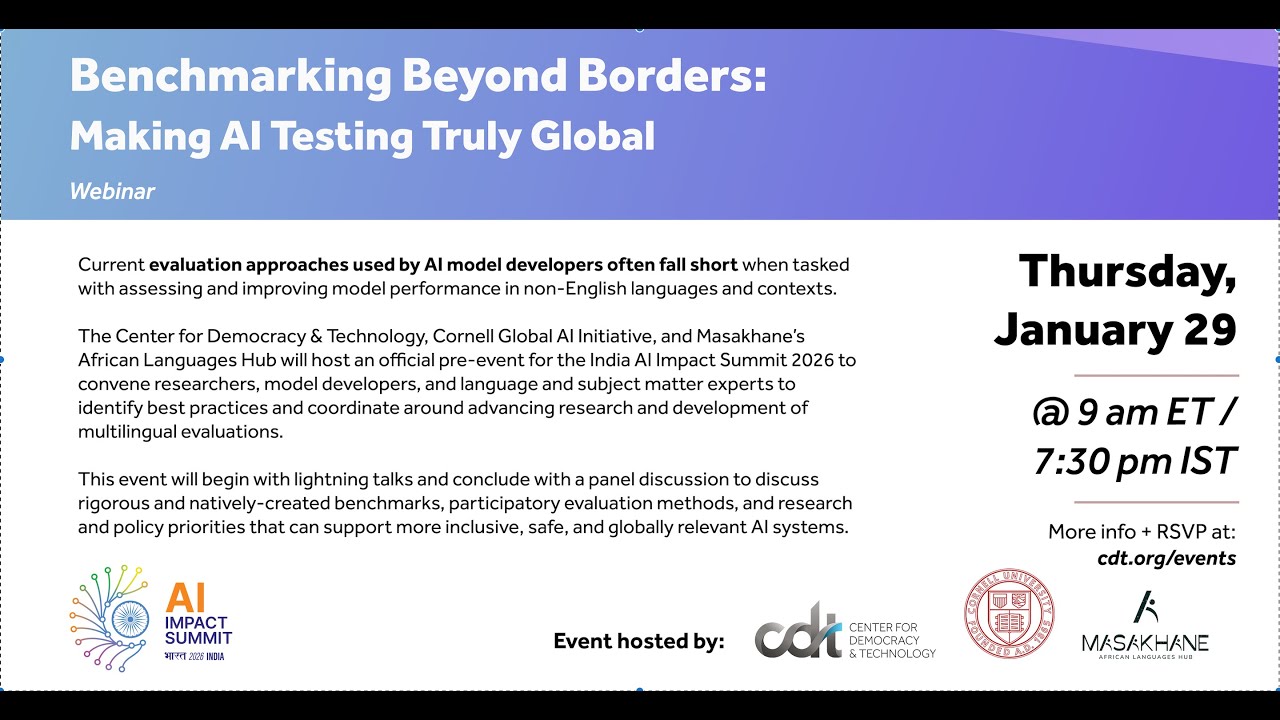 Benchmarking Beyond Borders: Making AI Testing Truly Global - YouTube