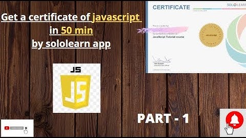 sololearn -  javascript  tutorial  Full Course & certificate  #solutionbank #javascriptcertificate