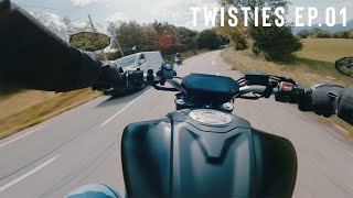 4K | PURE 2021 MT07 AKRAPOVIC SOUND | Twisties in the Alps Ep. 01