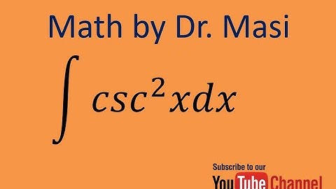 How to integrate csc^2x, indefinite integral, substitution integration, calculus