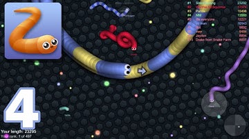 Slither.io - Gameplay Walkthrough Part 4 - A.I. mode (iOS, Android)
