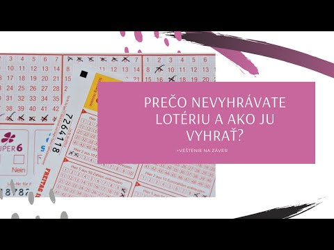 Video: Jak Uspořádat Loterii