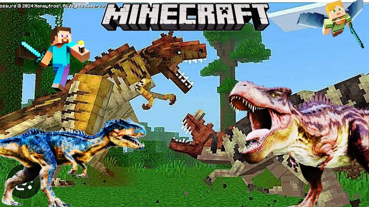 T Rabus Minecraft {MINECRAFT} T-REX vs Tarbosaurus in minecraft bedrock edition || # ...