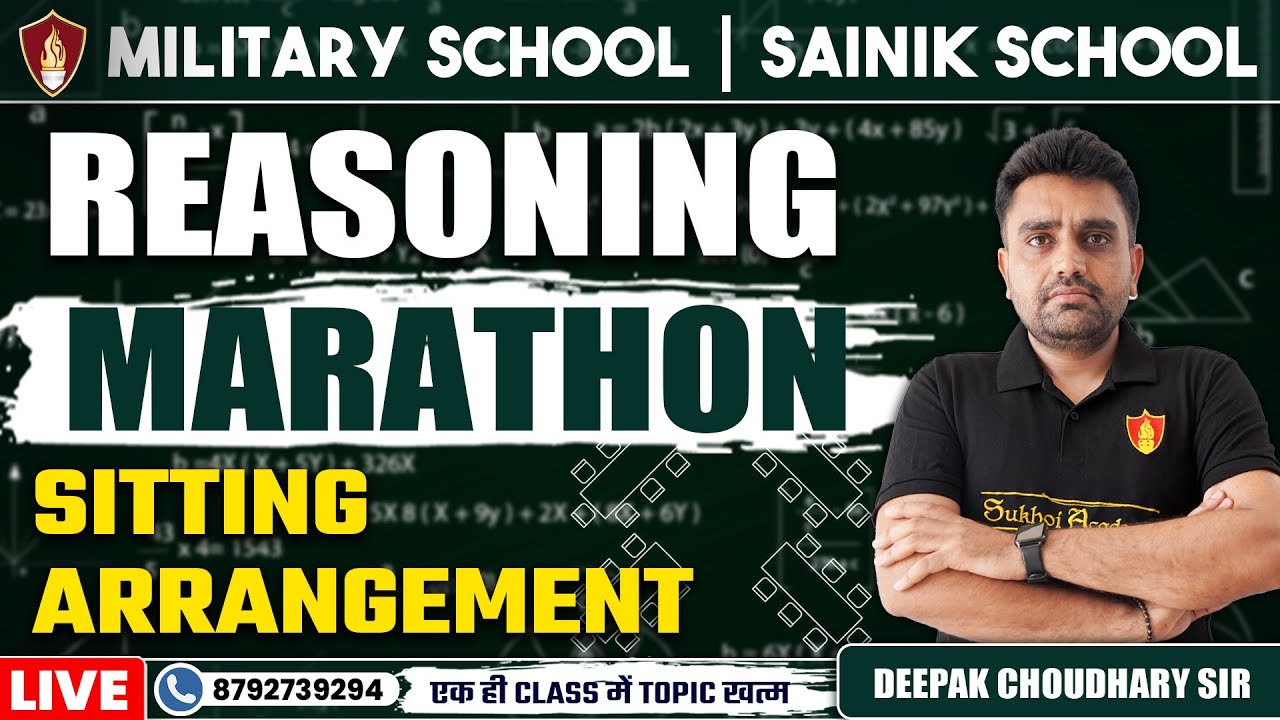 Reasoning Class *Sitting Arrangement* | Sainik School Online Classes | Sainik School Coaching