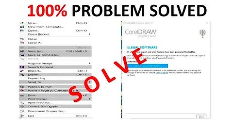 FIX Cant Save, Copy, Export in corel draw x7 problem solved. 100% Working
