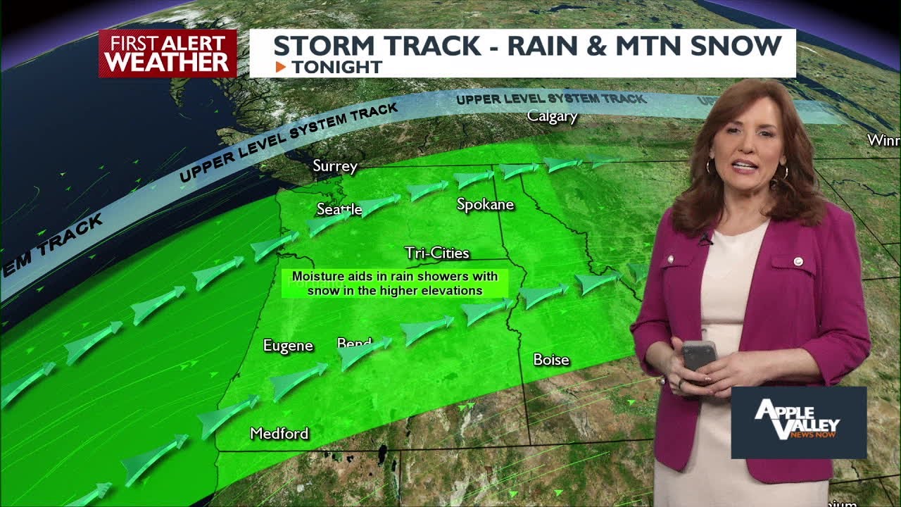 Lingering Showers Expected Through Tuesday with Rain in Valleys and Snow in Mountains