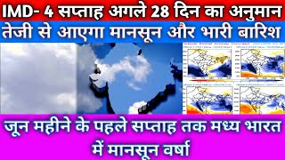Next 28 Days 4 Week Weather Forecast All India IMD Long Range Forecàst. 