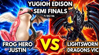 Yugioh Edison Semi Finals: Frog Hero Vs Lightsworn Dragons