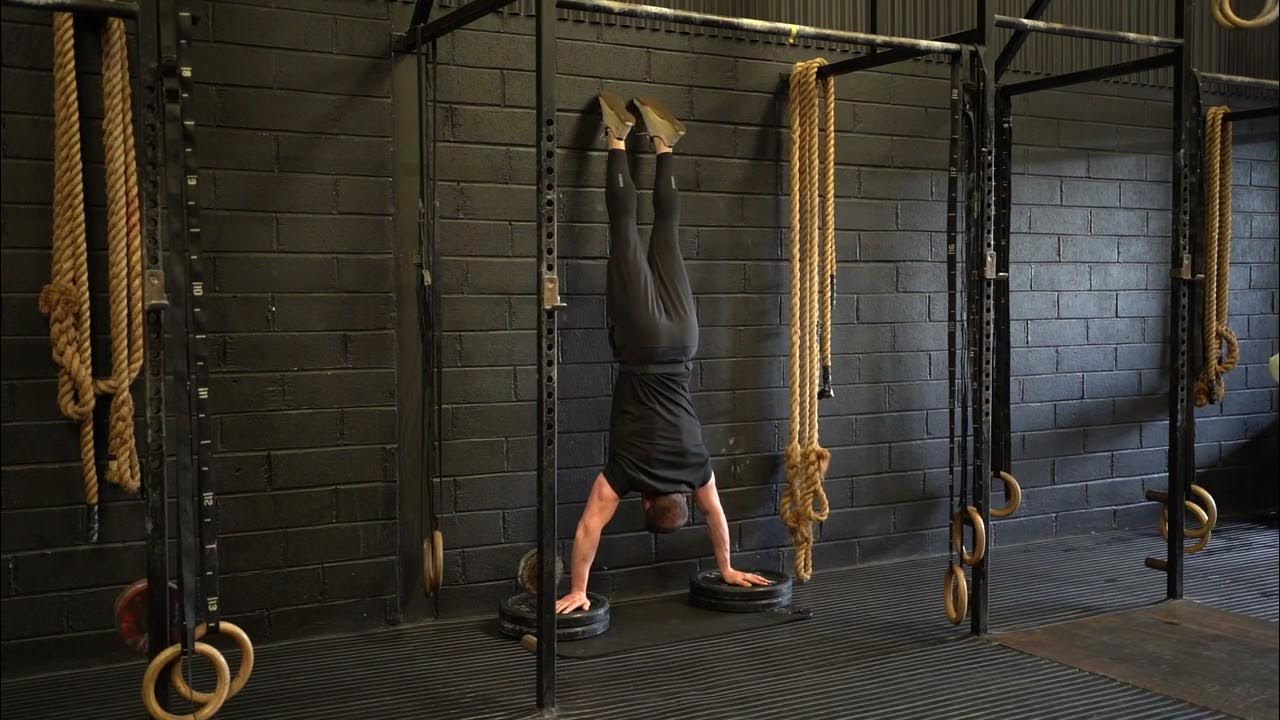 Eccentric Deficit Wall Facing Handstand Push up YouTube