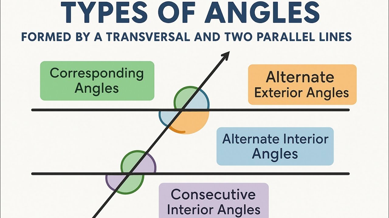 angles formed by a transversal and lines - YouTube