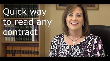 How to read a contract.quickly- and when NOT to sign!